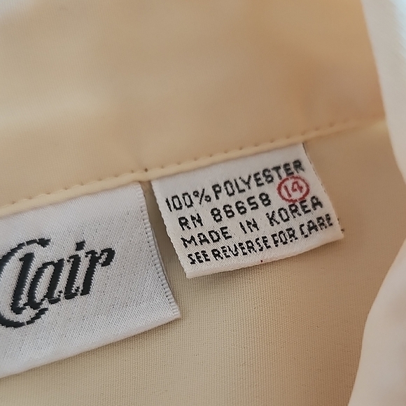 Vintage Yves St. Clair Light Yellow Blouse – Size 8P, Pleated Front, Elegant - Picture 11 of 12